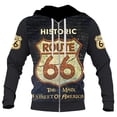 thumbnail image 2 of Nueva sudadera con capucha con cremallera para hombre, chaqueta con estampado 3D de motocicleta Route 66, ropa de abrigo de gran tamaño para hombre, sudadera con capucha de moda urbana para hombre, 2 of 4