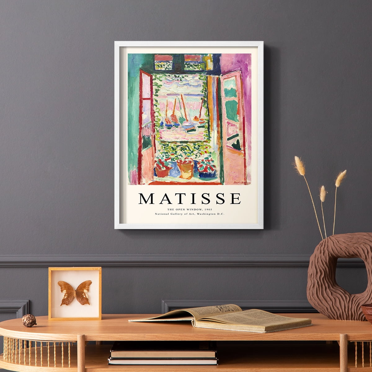 Matisse CXCVII Framed Print in White Solid Wood 11 x 14 Framed Print