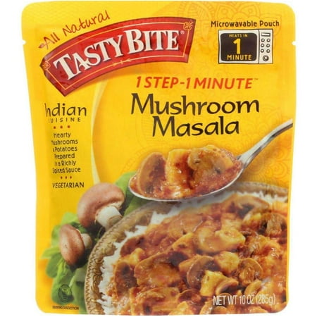 Tasty Bite Entree - Indian Cuisine - Mushroom Masala - 10 oz - case of