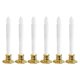 thumbnail image 2 of Cónicas Sin Llama LED, 6 Piezas de de Ventana con Pilas Parpadeantes, Candelabros Eléctricos, para Fiestas , Regalos de Decor dorado BLESIY Lámpara de vela eléctrica, 2 of 7