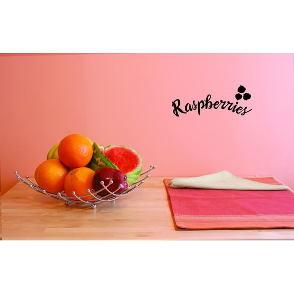 Custom Decals Raspberries Wall Art Size: 16 Inches x 40 Inches