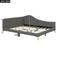 thumbnail image 4 of Full Size Upholstered Daybed for Kids and Adults, Twin Daybed with Headboard and Armrest, Support Legs,Gray, 4 of 10