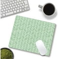 thumbnail image 4 of Mouse Pad, Green Chevron Mouse Pad, Washable Square Waterproof Cloth Mousepad for Gaming Office Laptop, Non-Slip Rubber Computer Mouse Pads for Wireless Mouse, Personalized Mouse Pads for Desk, 4 of 6