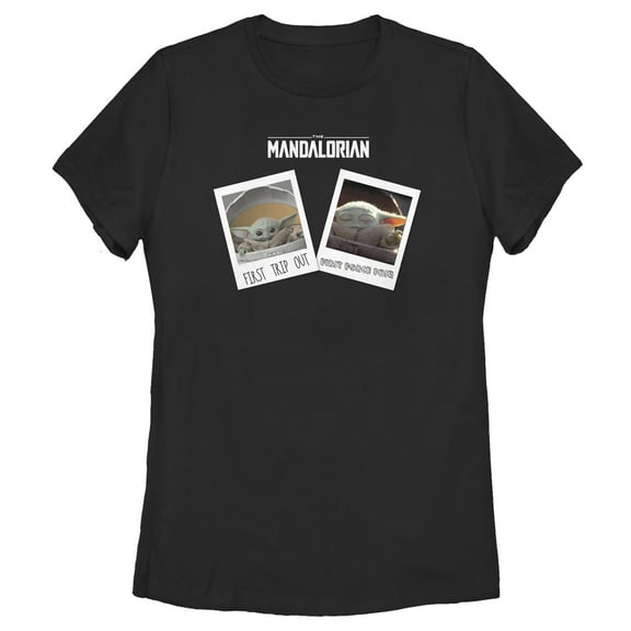 Women's Star Wars: The Mandalorian Grogu Firsts Portraits  Graphic Tee Black 2X Large