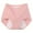 Pink, variant on Fesfesfes Women Plus Large Solid Color Leak Proof Menstrual Underwear Panties For Women Plus Size