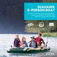 thumbnail image 4 of Intex Seahawk 4, 4 Person Inflatable Boat Raft Set with Oars & Air Pump, 4 of 12