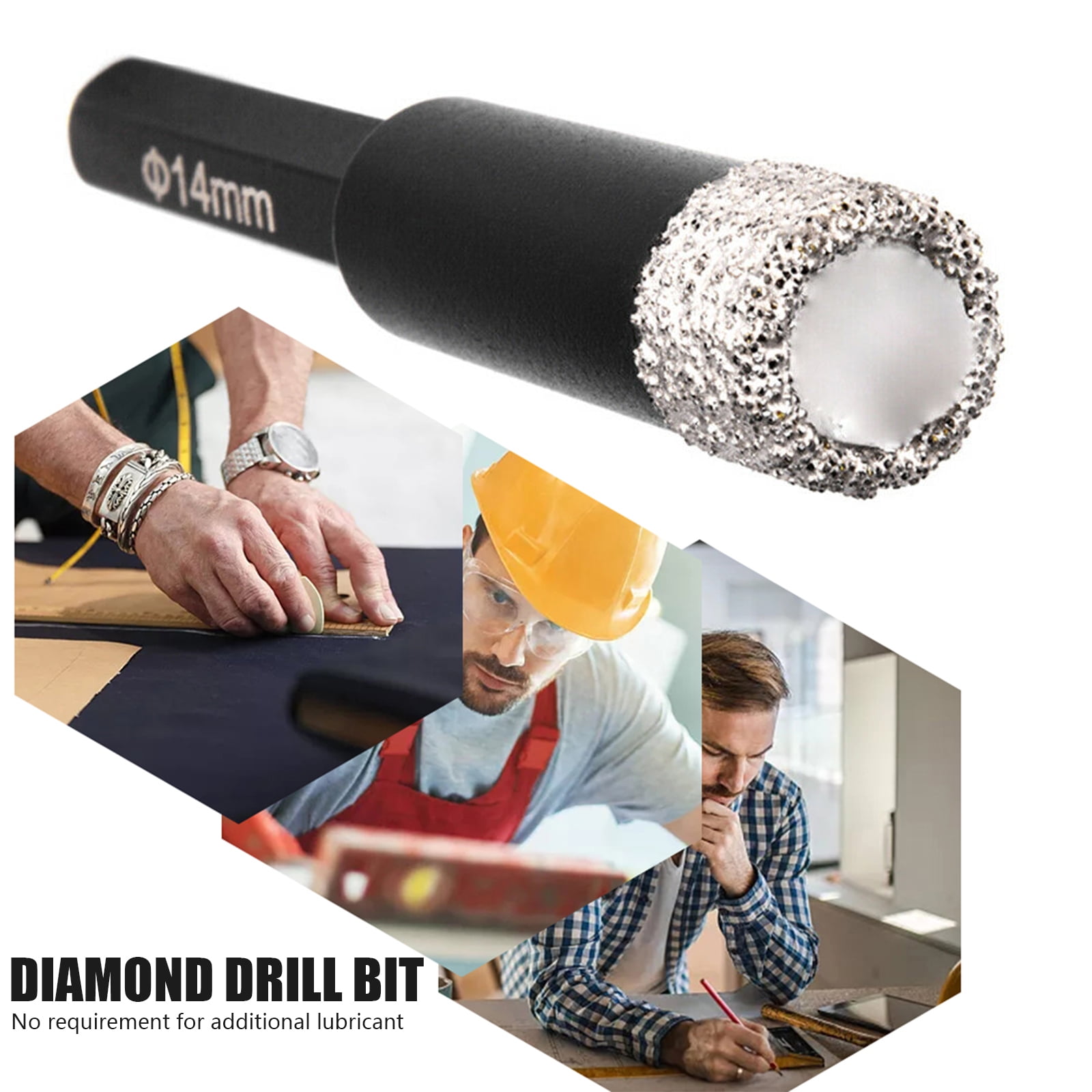 DRY DIAMOND DRILL BITS FOR PORCELAIN GRANITE TILE GLASS CERAMICS MARBLE 6mm-14mm 