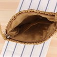 thumbnail image 5 of Straw Bags For Women, Summer Beach Straw Bags Mini Straw Handbags With Zipper Weave Handmade Crossbody Bag Shoulder Purse, Brown, 5 of 10