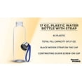 thumbnail image 3 of Genie Plastic Water Bottles with Strap 17 oz. Set of 10, Bulk Pack - Refillable, Great for Gym, Hiking, Cycling, School - Blue, 3 of 8