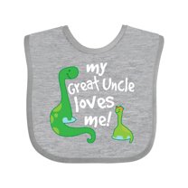Inktastic My Great Uncle Loves Me Dinosaur Boys Baby Bib