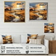 thumbnail image 4 of Designart "Gold and Sky Yellow Blue Prairies VI" Landscapes Floater Framed Wall Decor, 4 of 7