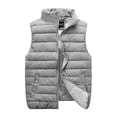 thumbnail image 1 of Veste Manteau Décontractée Unisexe Sans Manches avec Poches Zippées, Ample, Gris TTG, 1 of 3