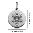 thumbnail image 2 of Stainless Steel Sacred Geometry Metatron's Cube Round Medallion Pendant Necklace, 2 of 3