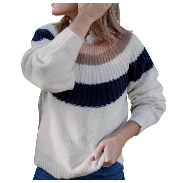 Gibobby Suéter casual mujer, Suéter con Estampado de Girasol para Hombre, Manga Larga, de Punto, Casual, de Gran tamaño(Blanco,G)