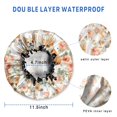 thumbnail image 3 of Shower Caps,Corgi Dog and Flower Florals Waterproof Shower Cap for Women 4 Pieces,Double Reusable Hair Cover for Shower PEVA Elastic Stretch Hem, 3 of 7