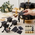 thumbnail image 4 of Alaiyaky 30 Pieces Graduation Candy Boxes Graduation Party Favors Doctoral Cap Shaped Gift Box Graduate Centerpieces with Tassel Sticker for Grad Ceremony Party, 4 of 6