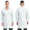 thumbnail image 1 of Hansber Unisex Workshop Uniform Resistant Work Coat Long Sleeve Dustproof Lab Jacket with Cuff White XXL, 1 of 6
