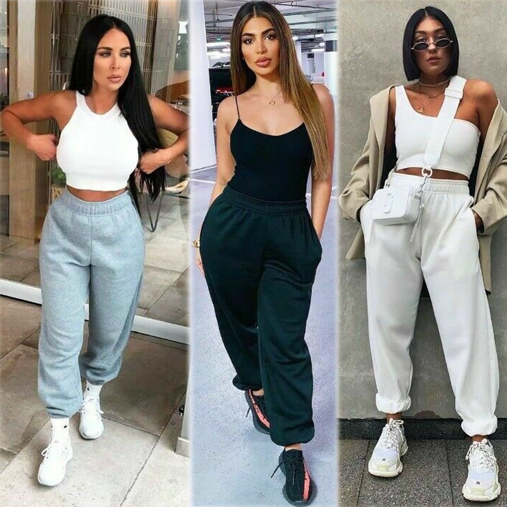 Femmes Hip Hop Danse Sport Jogging Pantalons Pantalons de Jogging Walmart