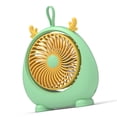 thumbnail image 2 of Ventilador de escritorio USB PP bastante portátil mini ventilador de mesa lindo con velocidad de viento de dos engranajes para el hogar tamaño pequeño verde, 2 of 14