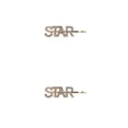 thumbnail image 1 of Qarigey Alfileres de aleación, letras exquisitas, Clip para sombreros hermosos, diamantes de imitación decorativos simples, herramientas de estilo ESTRELLA 2piezas Qarigey CBP302096, 1 of 6