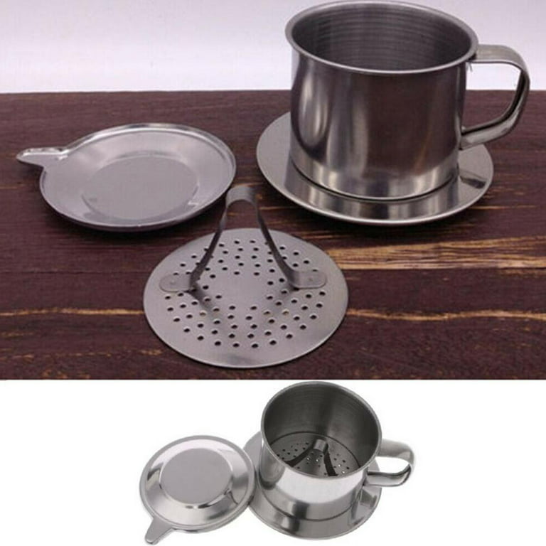 Buachois Vietnamese Coffee Drip Filter Coffee Maker Stainless Steel Pour Over Coffee Dripper Reusable Portable Coffee Making Hand Pot