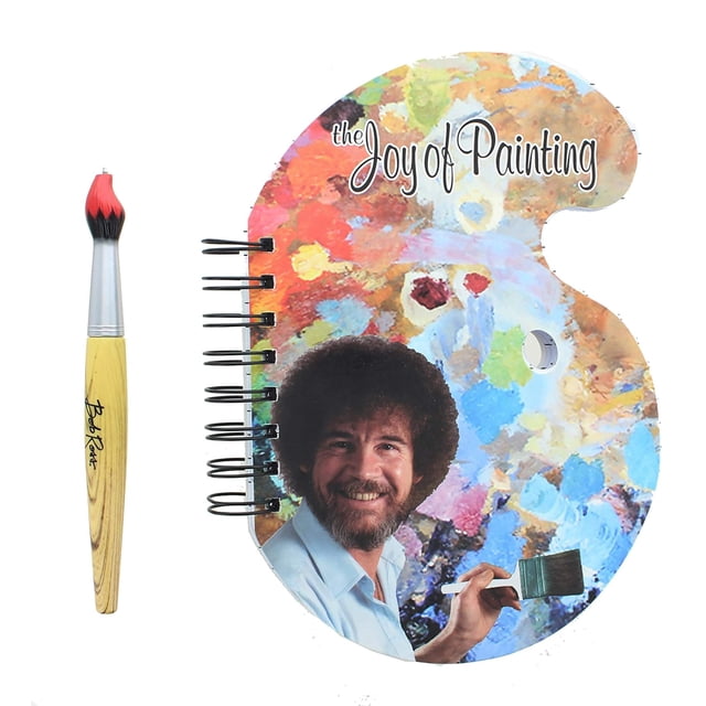 Paleta de pintura Bob Ross de Journal Surreal Entertainment con bolígrafo