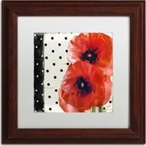 Trademark Fine Art "Scarlet Poppies I" Canvas Art by Color Bakery, White Matte, Wood Frame
