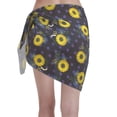 thumbnail image 2 of KLL Sunflowers Print Women's Sarong Coverups Short Bathing Suit Wrap Skirt Beach Wrap Swimsuit Cover Ups, 2 of 6
