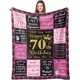 thumbnail image 1 of LHSHID 70th Birthday Gifts for Women Gifts for 70 Year Old Woman 70 Year Old Birthday Gifts for Women Gifts for 70th Birthday Woman Happy 70th Birthday Gifts for Women Blanket 30"x40", 1 of 7