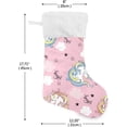 thumbnail image 2 of Coolnut Christmas Stockings Unicorn Heads on Pink , 1 Pack 17.7" Xmas Fireplace Santa Socks Christmas Tree Hanging Stockings Decoration for Christmas Holiday Xmas Gift, 2 of 6