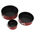 thumbnail image 4 of Cake Pan Set,  Round  Fast Heat Conduction Thick Carbon Steel 3Pcs Springform Baking Pan  for Bakery for Restaurant, 4 of 8