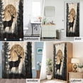 thumbnail image 6 of Elk Forest Fabric Shower Curtain Retro Moon Animal Oil Painting Washable Shower Curtains for Bathroom, Waterproof Bath Curtain with Hooks Home Decor 72x84in, 6 of 8