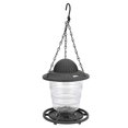 thumbnail image 2 of PavilionShaped Bird Feeder Transparent Hanging Bird Feeder with Wide Opening Movable Cover(Gray ), 2 of 5