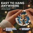 thumbnail image 5 of Cute Reindeer with Christmas Ornament - 3D Breakout Reindeer - 2.8" Round - Premium Glossy Ceramic with UV Printed Design - Gold String Included - Perfect Holiday D?cor - BMCO0050, 5 of 7