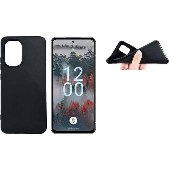 For Nokia X30 5G TPU 1-Piece Flexible Skin Cover Cell Phone Case - TPU Black