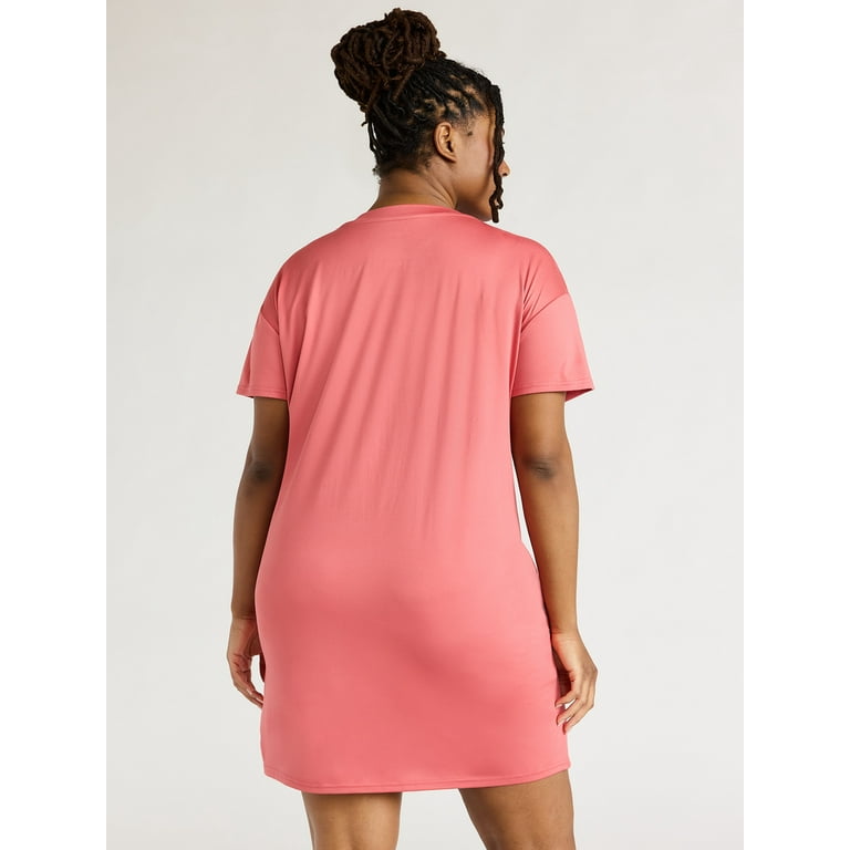 Joyspun Women's Short Sleeve Sleep Shirt with Pockets, Sizes Joyspun Women's Short Sleeve Sleep Shirt with Pockets, Sizes