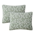 thumbnail image 4 of Arbor Sage Green 3-Piece Leaf Clipped Texture Quilt Set - King, 4 of 5