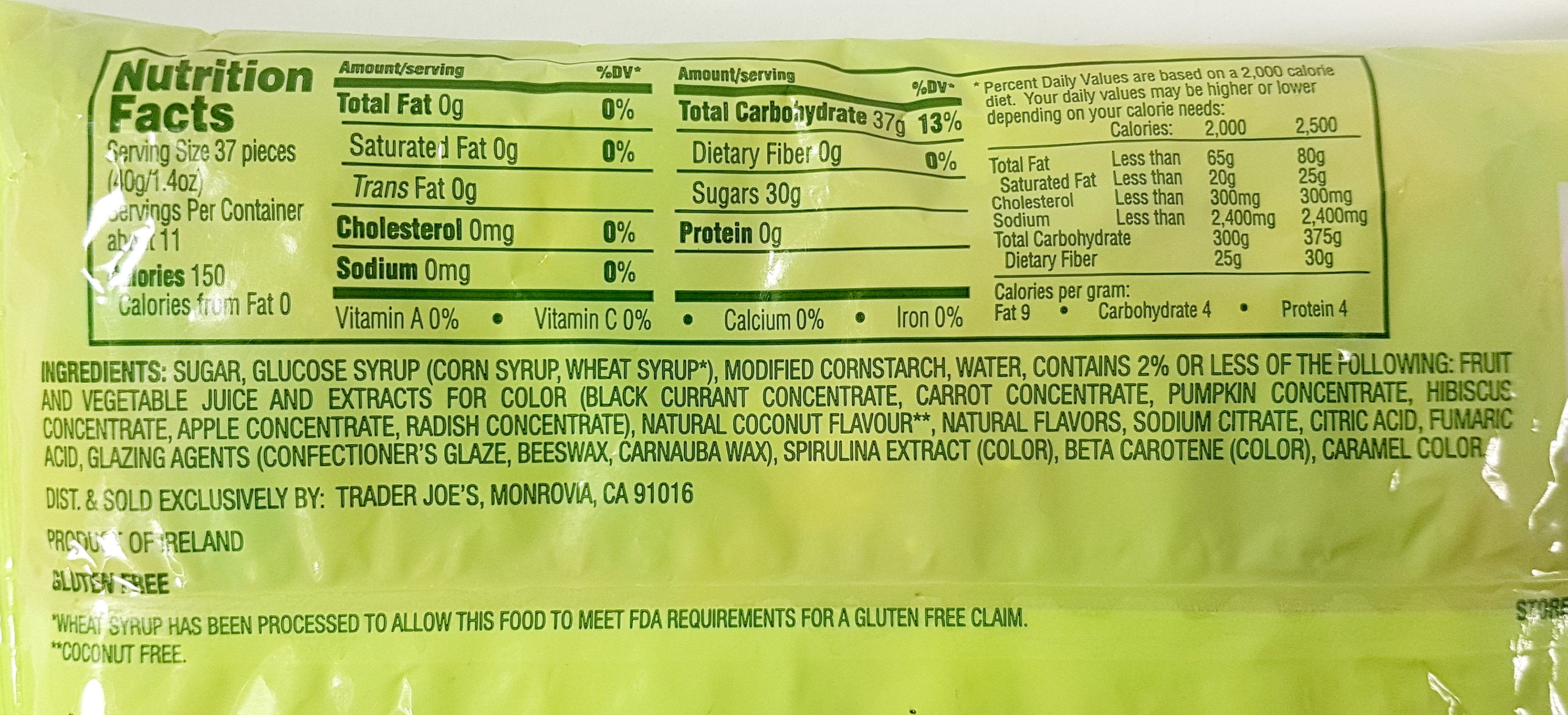 Trader Joe's Gourmet Jelly Beans 18 Natural Flavors and Colors 15 Oz. (Pack of 3) with 1 Adorable Animal Calendar Bag Clip