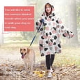 thumbnail image 4 of Wearable Oversized Blanket,White Cow Black Spot Geometric Pattern Wearable Blanket Hoodie for Adults,Cozy Hooded Blankets with Super Pockets,Super Warm Fuzzy Pullover for Women & Men, 4 of 6