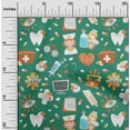 thumbnail image 2 of oneOone Cotton Cambric Green Fabric Tool Craft Projects Decor Fabric Printed By The Yard 56 Inch Wide, 2 of 4