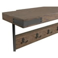 thumbnail image 4 of Alaterre Furniture Kyra 42 in.L Oak and Metal Coat Hook with Shelf and Bench Set, 4 of 13