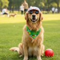 thumbnail image 4 of 3 Pack American Flag Dog Costume Set Large, Reversible Dual Layer Triangle Bandana, Patriotic Red White Blue Scarf for 4th of July Memorial Day Independence Day, Large Dogs, 4 of 5