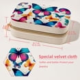 thumbnail image 5 of Flower Butterfly Velvet Portable Travel Organizer Box with Removable Compartment - Display Case Included - Ideal Gift, 5 of 7