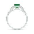 thumbnail image 2 of ANGARA Natural Emerald-Cut Solitaire Emerald Infinity Twist Ring in 925 Sterling Silver for Women (Size-8x6mm) | May Birthstone, Birthday, Anniversary, Jewelry Gift for Women | Natural Emerald Ring, 2 of 9