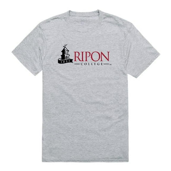 Ripon College Red Hawks Institutional T-Shirt, Heather Grey - Large