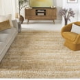 thumbnail image 2 of SAFAVIEH Hudson Jaden Striped Shag Area Rug, Ivory/Gold, 9' x 12', 2 of 11