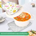 thumbnail image 3 of Yayeee Pot Holders Kitchen Heat Resistant with Pockets 7"x9.8" Cotton Oven Cooking Hot Pads, Colorful Easter Eggs, 3 of 7