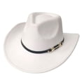 thumbnail image 4 of Classic Western Cowboy Hat for Everyday Outdoor Leisure and Country Style Accessories, White, 4 of 4