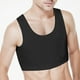 thumbnail image 3 of Camiseta sin mangas lisa para mujer - Top corto ajustado al pecho para uso informal/deportivo - Mezcla de poliéster y algodón, 3 of 4