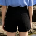 thumbnail image 5 of Wutalume Jeans for Women Denim Shorts Classic Blue, Slim Fit Stretch Jean Shorts for Comfortable Summer Everyday Style,Black L, 5 of 6